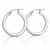 Mani 25 mm Square Tube Hoop Earrings in White Gold [N4744W]