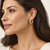 Yellow Gold Twisted Tube Hoop Earrings 18 mm [N4507]
