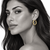 Yellow Gold Twisted Tube Hoop Earrings 22 mm [N4508]