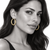 Yellow Gold Twisted 4 mm Tube Hoop Earrings 37 mm [N4510]