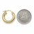 Yellow Gold High-Polish 3 mm Tube Hoop Earrings 16 mm [N4401]