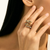 John Hardy Naga Coiled Dragon Ring in 14K Yellow Gold with Diamonds [RGGX603762DI]