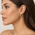 10K Yellow Gold High-Polish Plain 4 mm Tube Hoop Earrings – 18 mm [N4407]