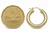 Yellow Gold 4 mm Tube Hoop Earrings – 23 mm [N4408]