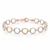 14K Pink and White Gold Hollow Circle-Link Bracelet 7.25 in [TA85]