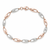 14K Pink and White Gold Fancy Hollow Oval-Link Bracelet 7.5 in [TA86]