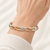 Italian 14K Tri-Colour Gold Fancy Link Bracelet 9.1 mm [CZB126]