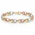 Italian 14K Tri-Colour Gold Fancy Link Bracelet 9.1 mm [CZB126]