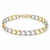 10K Two-Tone Gold Double-Woven Hollow Link Bracelet 6.8 mm [TECA115]