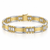 Men’s Two-Tone Gold Fancy Link Bracelet 11 mm, 8″ [N3804]