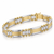 Men’s Two-Tone Gold Fancy Link Bracelet 11 mm, 8″ [N3804]