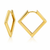 Italian 10K Yellow Gold Diamond-Shaped Hoop Earrings 17.5 × 20 mm [E027A]