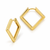Italian 10K Yellow Gold Diamond-Shaped Hoop Earrings 17.5 × 20 mm [E027A]