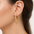 Italian 10K Yellow Gold Diamond-Shaped Hoop Earrings 17.5 × 20 mm [E027A]