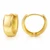 Italian 10K Yellow Gold Wide Huggie Hoop Earrings 14 mm [E086A]