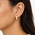 Italian 10K Yellow Gold Honeycomb-Interior Oval Huggie Earrings 11 × 13 mm [E085A]