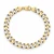 Two-Tone Solid Gold Curb Link Bracelet 8 mm – 10K, 14K or 18K [N2313]