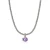John Hardy Heishi Gem Amethyst and Diamond Charm in Sterling Silver [HBS973361AMDI]