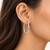 10K White Gold Rounded-Rectangle Hoop Earrings 25 × 17.2 mm [SE41]