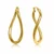 Made in Italy 10K Yellow Gold Twisted Teardrop Hoop Earrings 40.8 × 15.5 mm [TTP25]