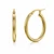 10K Yellow Gold Oval Tube Hoop Earrings 26 × 19.5 mm [TTP28]