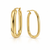 Italian 10K Yellow Gold Elongated Oval Hoop Earrings 16 × 33 mm [TECA295-YG]