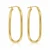 Italian 10K Yellow Gold Extra-Long Oval Hoop Earrings 16 × 39.6 mm [TECA296-YG]