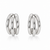 10K White Gold Three-Row Tapered Hoop Stud Earrings 8.4 × 14 mm [TECA309-WG]