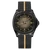 Front view of the Mido Multifort TV Big Date M049.526.36.081.00 with grey gradient dial, oversized date display and black textile strap.