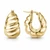 14K Yellow Gold Tapered Fluted Hoop Earrings 19.1mm [TTP31]