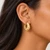 14K Yellow Gold Tapered Fluted Hoop Earrings 19.1mm [TTP31]