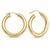 Yellow Gold 4 mm Tube Hoop Earrings 27.4 mm – 10K, 14K or 18K [N4409]