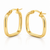 14K Yellow Gold Soft Square Hoop Earrings 20.4mm [TA208]