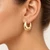 Italian 18K Yellow Gold Tapered Oval Huggie Earrings 19.2 × 17.4 mm [N4812]