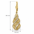 Italian 14K Two-Tone Diamond-Cut Filigree Teardrop Earrings 26.3 mm [TA127]
