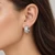 Italian 14K Gold Patterned Huggie Hoop Earrings 18 mm [CZE90]