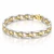 14K Two-Tone Gold Hollow Fancy Link Bracelet 9 mm – 7.5″ [N3425]