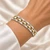 14K Two-Tone Gold Hollow Fancy Link Bracelet 9 mm – 7.5″ [N3425]