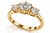 VERA Diamonds 2.00 ctw Three-Stone Round Brilliant Lab-Grown Diamond Ring in 14K Gold [VETR200LGD]