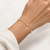 Italian 10K Yellow Gold Rectangular CZ Station Bracelet 6.5–7.5″ [B034A]
