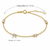Italian 10K Yellow Gold Rectangular CZ Station Bracelet 6.5–7.5″ [B034A]