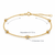 Italian 10K Yellow Gold Multi-Sided CZ Station Bracelet 6.5–7.5″ [B036A]