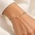 Italian 10K Yellow Gold Evil Eye & Bead Bracelet 7.5–8.5″ [B059A]