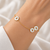 10K Yellow Gold Mother-of-Pearl Butterfly Bracelet 10 mm [B058A]