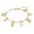 10K Yellow Gold Virgin Mary and Cross Charm Bracelet 6 × 8 mm [B027A]
