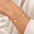 10K Yellow Gold Virgin Mary and Cross Charm Bracelet 6 × 8 mm [B027A]
