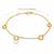 Italian 10K Yellow Gold Four-Leaf Clover Bracelet 7 mm [B002A]