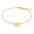 Italian 10K Yellow Gold Openwork Hamsa Bracelet 9 × 11.5 mm [B083A]
