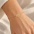 Italian 10K Yellow Gold Openwork Hamsa Bracelet 9 × 11.5 mm [B083A]