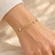 Italian 10K Yellow Gold Snowflake and Cubic Zirconia Bracelet 11 mm [B093]